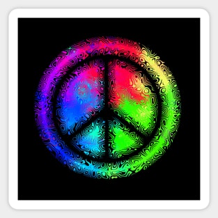 HIPPIE Peace Sign Sticker